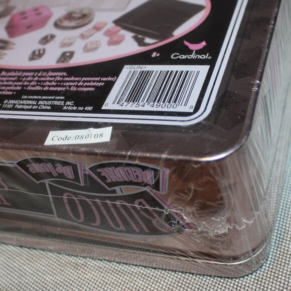 3/$55❤️new damaged tin box DELUXE BUNCO Party Dice Game 2004 Cardinal Games - Picture 6 of 7